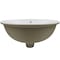 Novatto Oval Undermount White Porcleain Sink with Brushed Nickel Drain Set NP-U191307BN - alternate 2